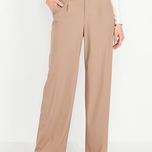 Old Navy Wide-Leg Trousers in Taupe